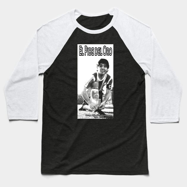 Diego Armando Maradona Baseball T-Shirt by radeckari25